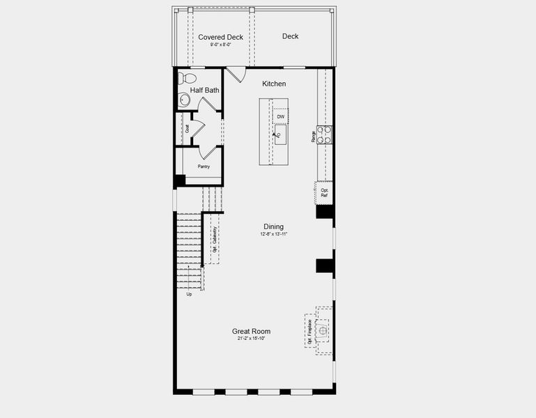 2D floor plan layout of this home in Alder Creek, Cumming, GA (Image 6).