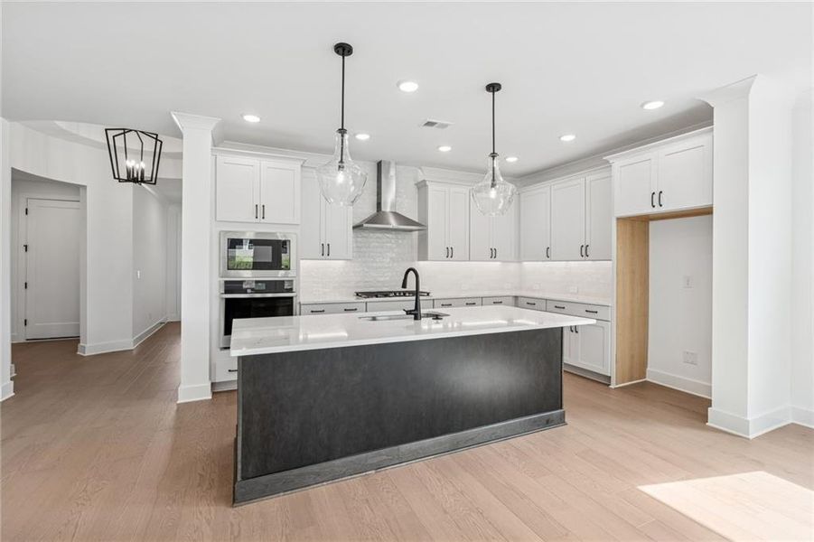 Furnished interior view inside a new home in Crescent Pointe at Great Sky, Canton (Image 6). Furnished interior view inside a new home in Crescent Pointe at Great Sky, Canton (Image 6).