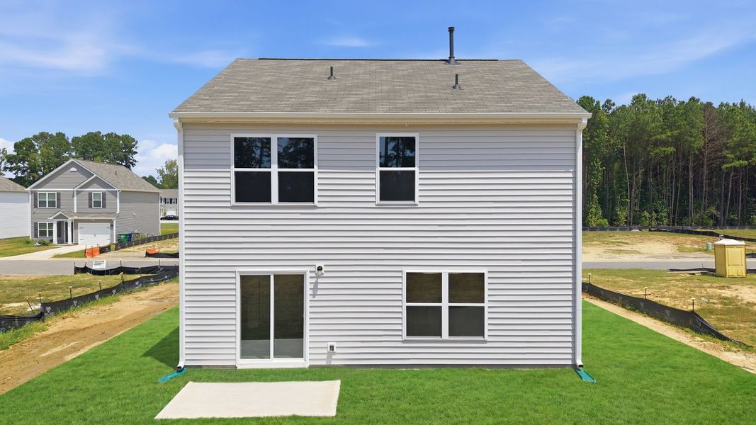Exterior details and patio area of a home in Jetstream Park, Wilson (Image 4).