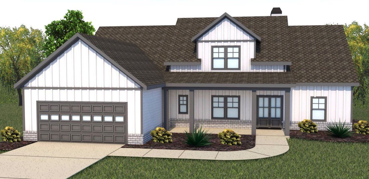 Front exterior of a home in the The Crest community, located in Newnan, GA (Image 5). Front exterior of a home in the The Crest community, located in Newnan, GA (Image 5).