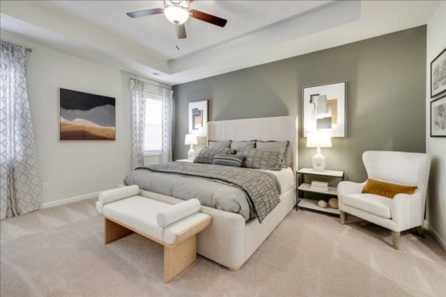 Representative furnished interior of a home built from the The Rembert by Stanley Martin Homes in Greenpoint, Harlem (Image 15).
