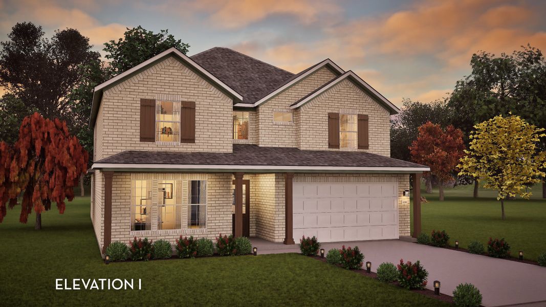 Representative exterior photo of a completed home built from the Southfork by CastleRock Communities in Arcadia Ridge, San Antonio, TX (Image 22).