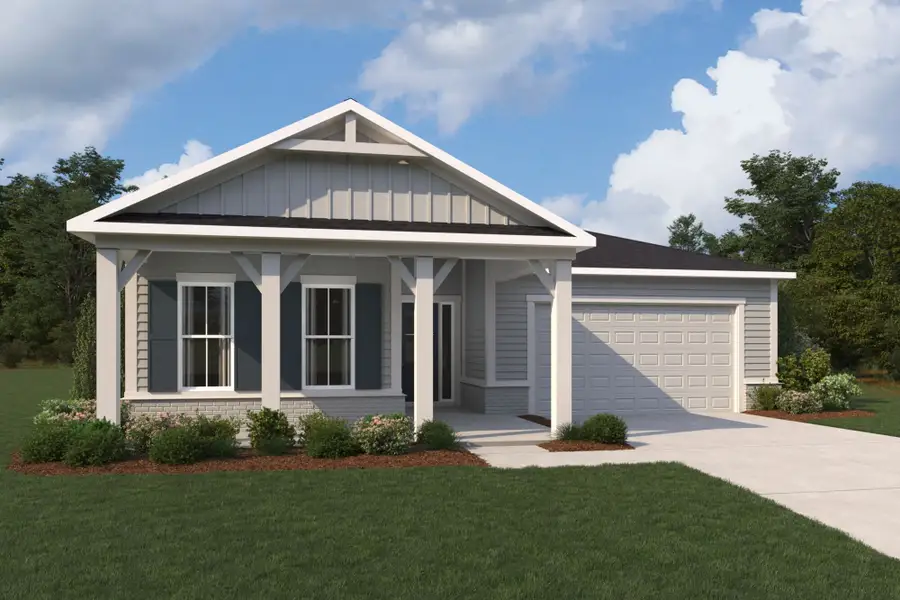 Representative exterior photo of a completed home built from the Aruba by Mattamy Homes in RiverTown, St. Johns, FL (Image 3). Representative exterior photo of a completed home built from the Aruba by Mattamy Homes in RiverTown, St. Johns, FL (Image 3).