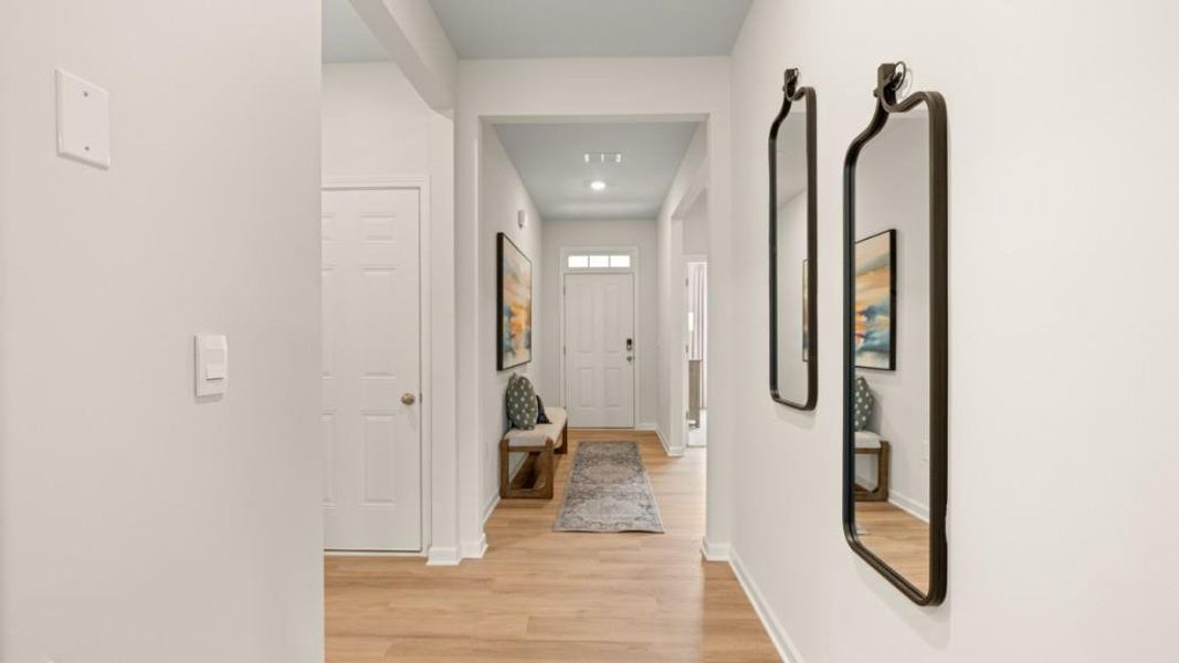 Furnished interior view inside a new home in Oaks at Cedar Grove, Fairburn (Image 15).