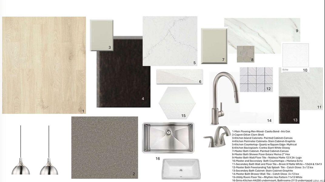 Sample of building materials used in homes in Buffalo Crossing, Cibolo (Image 4).