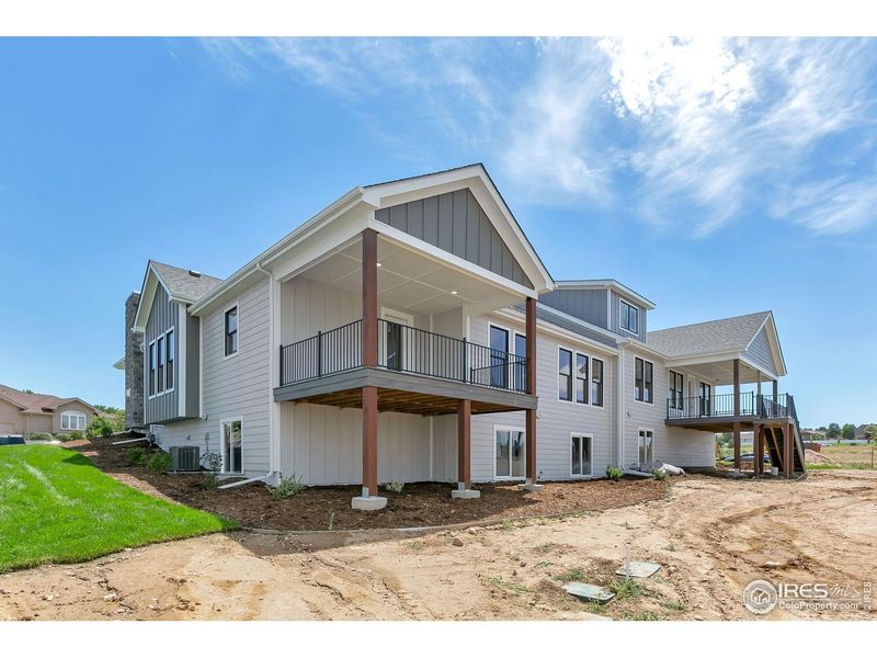 Exterior details and patio area of a home in Cottages at Kelly Farm, Greeley (Image 26).