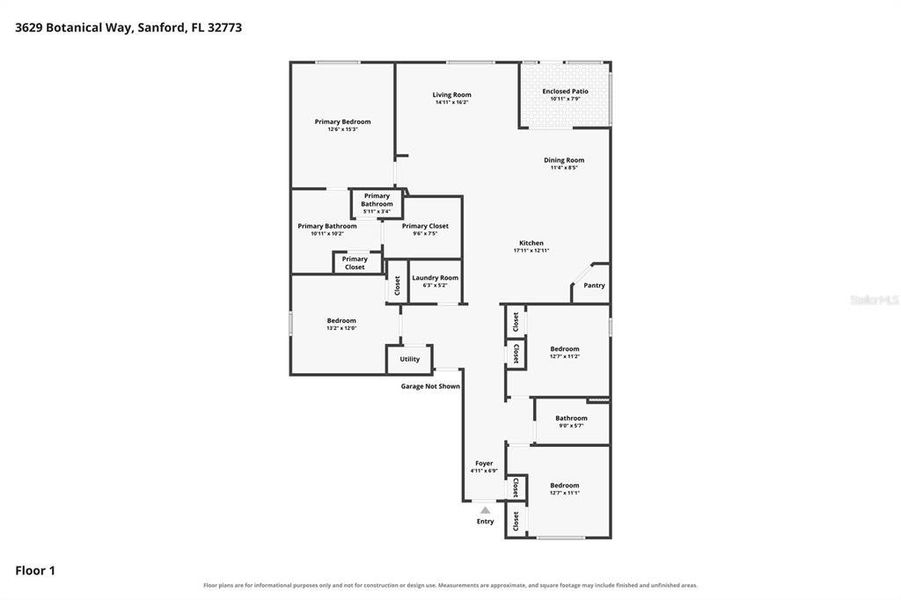 2D floor plan layout of this home in , Sanford, FL (Image 4).