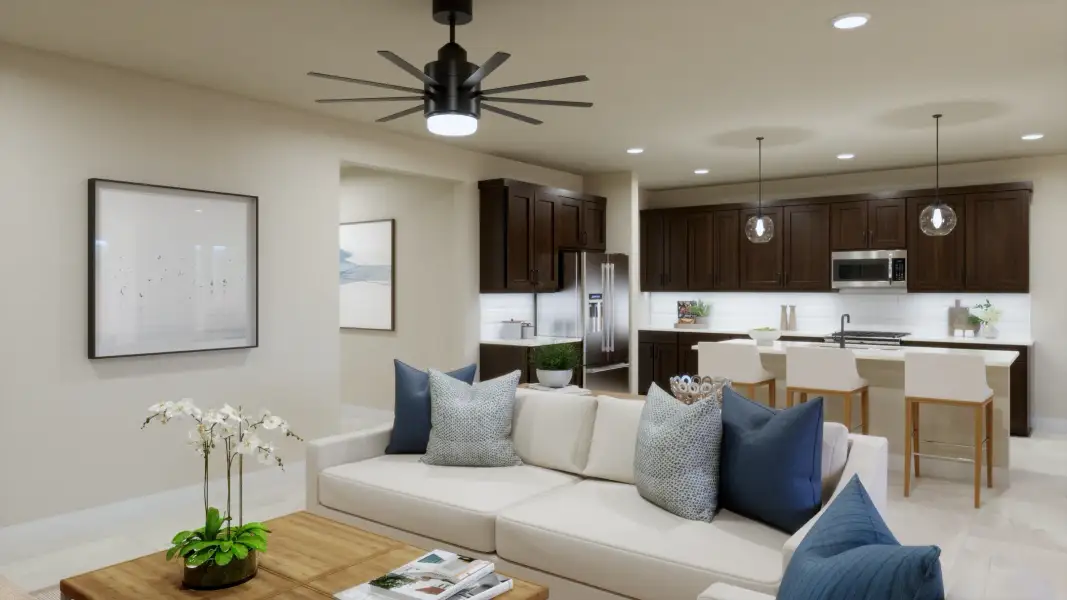 Furnished interior view inside a new home in Freedom at Anthem, Kyle (Image 3).
