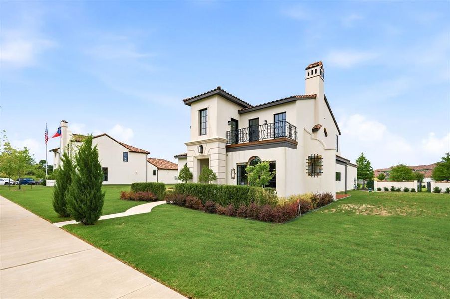 Front exterior of a new home in , Flower Mound, TX, highlighting curb appeal (Image 2). Front exterior of a new home in , Flower Mound, TX, highlighting curb appeal (Image 2).