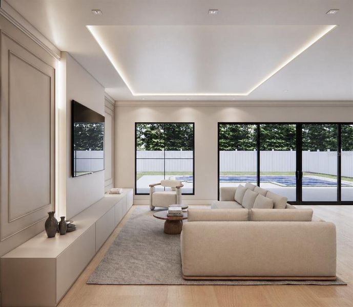 Furnished interior view inside a new home in , Orlando (Image 4).