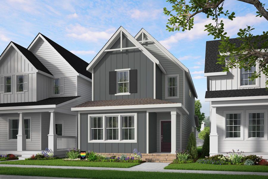 Representative exterior photo of a completed home built from the Hero by Garman Homes in Allen Park, Raleigh, NC (Image 17). Representative exterior photo of a completed home built from the Hero by Garman Homes in Allen Park, Raleigh, NC (Image 17).