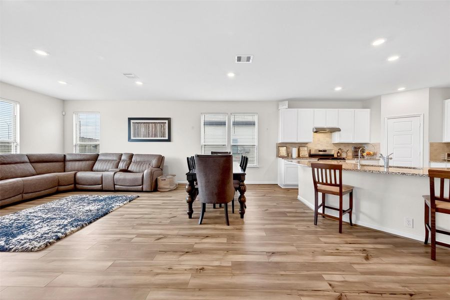 Another view of the open concept