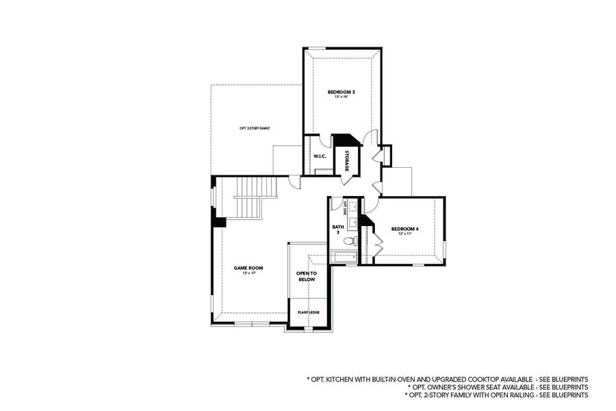 2D floor plan layout of this home in The Woodlands Hills, Willis, TX (Image 4).