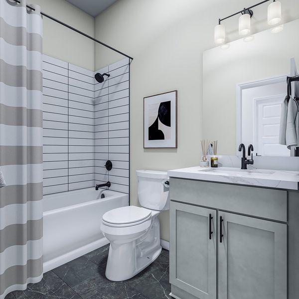 Furnished interior view inside a new home in Arbor Collection at Heritage, Dripping Springs (Image 15).