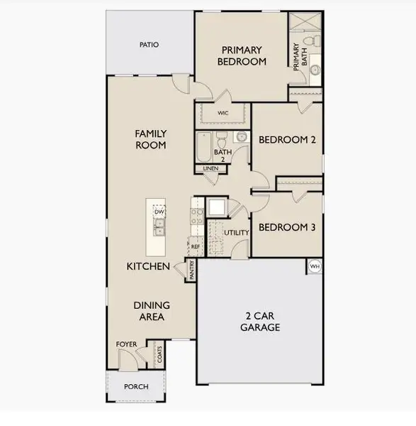 2D floor plan layout of this home in Castlewood South, Taylor, TX (Image 2). 2D floor plan layout of this home in Castlewood South, Taylor, TX (Image 2).