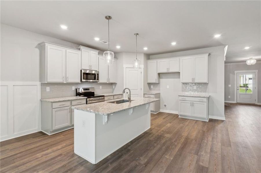 Furnished interior view inside a new home in Traditions of Braselton, Jefferson (Image 10).