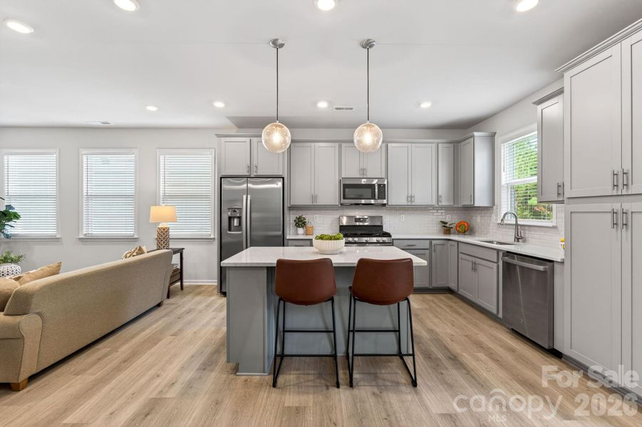 Furnished interior view inside a new home in Esplanade at Northgate, Indian Trail (Image 15).
