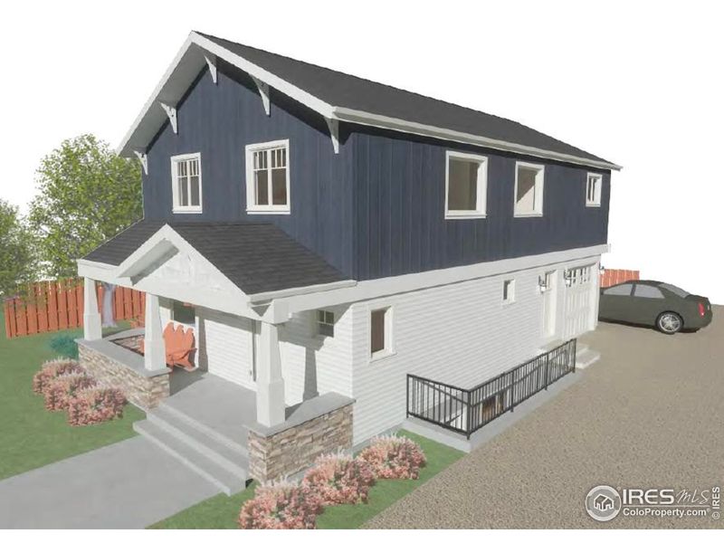 Single family home with attached in law suite with separate entrance. Plan set available