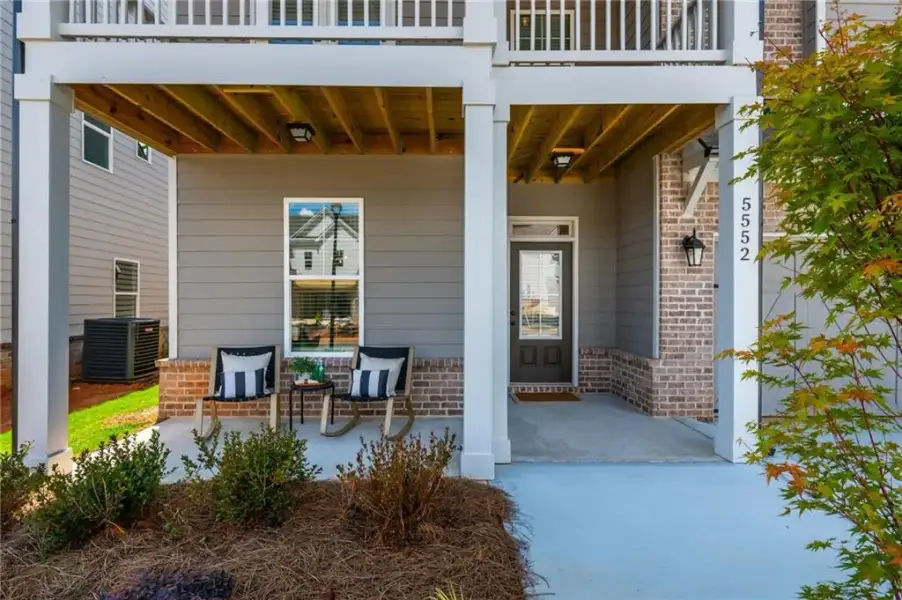 Exterior details and patio area of a home in , Flowery Branch (Image 4).