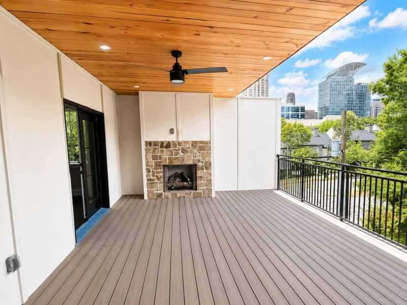 Exterior details and patio area of a home in , Atlanta (Image 3). Exterior details and patio area of a home in , Atlanta (Image 3).