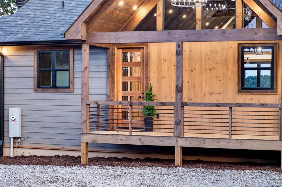 Exterior details and patio area of a home in , Blue Ridge (Image 39).