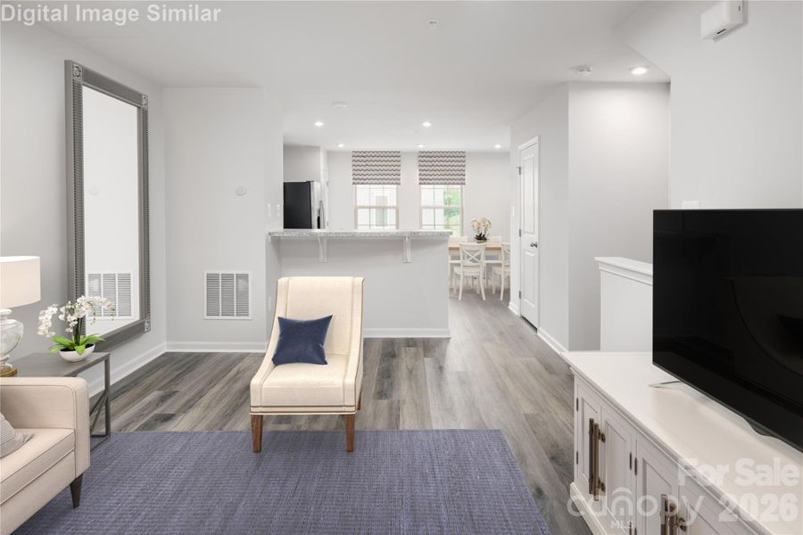 Furnished interior view inside a new home in , Charlotte (Image 12).