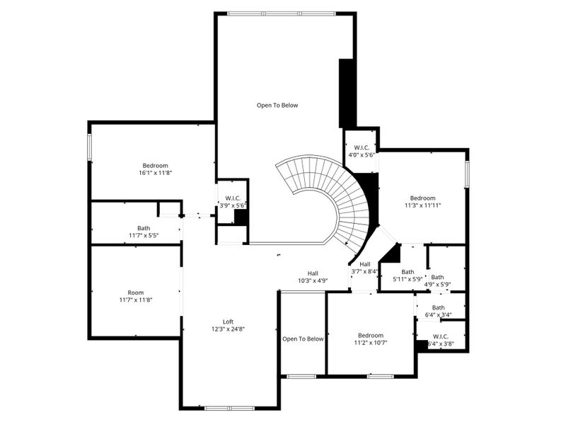 2D floor plan layout of this home in Woodforest – 60', Montgomery, TX (Image 6). 2D floor plan layout of this home in Woodforest – 60', Montgomery, TX (Image 6).