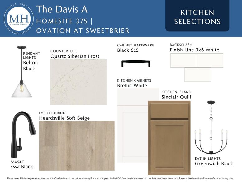 Sample of building materials used in homes in Ovation at Sweetbrier, Durham (Image 5). Sample of building materials used in homes in Ovation at Sweetbrier, Durham (Image 5).