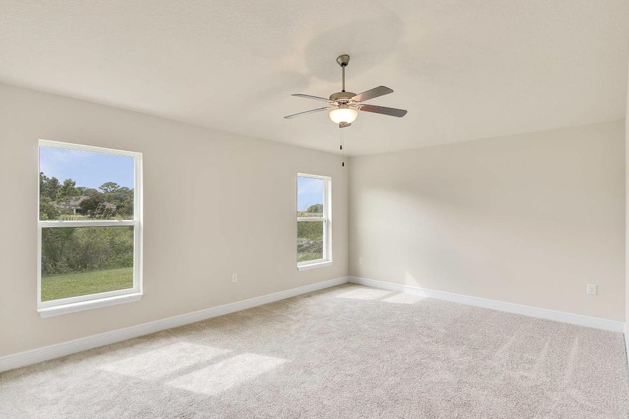 Representative unfurnished interior of a home built from the 1780 by Adams Homes in Ricker Estates, Jacksonville (Image 16). Representative unfurnished interior of a home built from the 1780 by Adams Homes in Ricker Estates, Jacksonville (Image 16).
