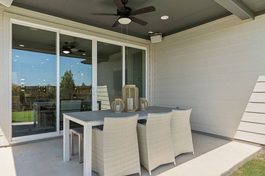 Exterior details and patio area of a home in Flora, Hutto (Image 3). Exterior details and patio area of a home in Flora, Hutto (Image 3).
