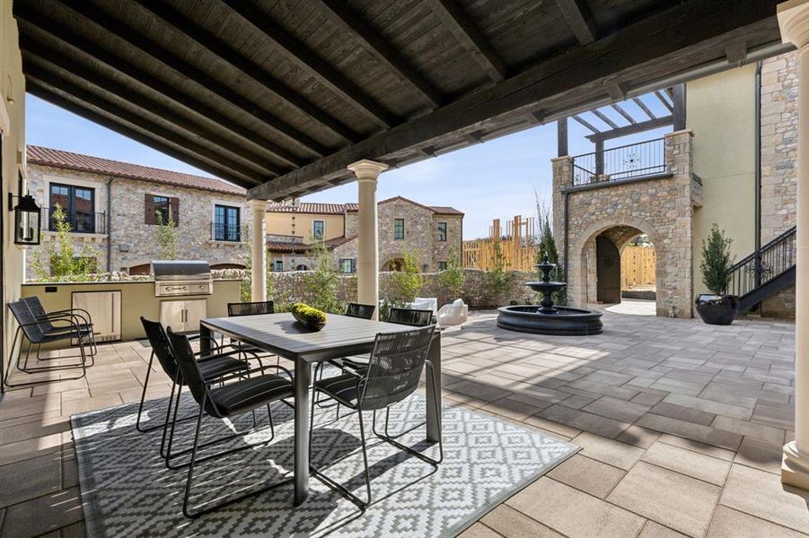 Exterior details and patio area of a home in , Westlake (Image 24).
