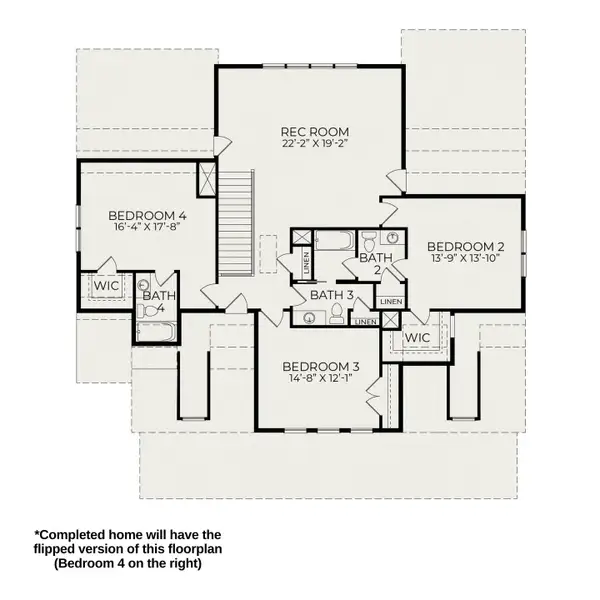 2D floor plan layout of this home in Beau Coast, Beaufort, NC (Image 3).