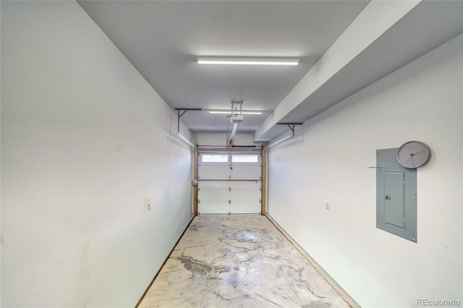 1 car attached garage