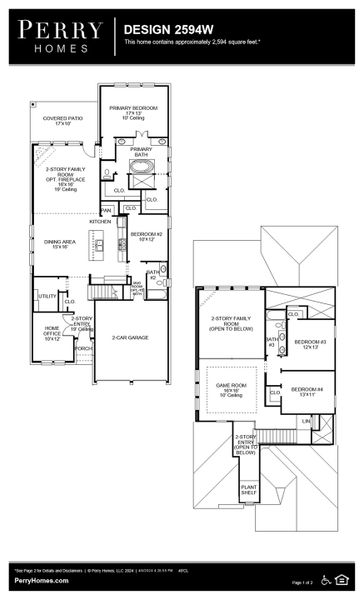 Floor Plan for 2594W