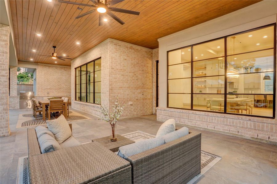 Exterior details and patio area of a home in , Houston (Image 26).