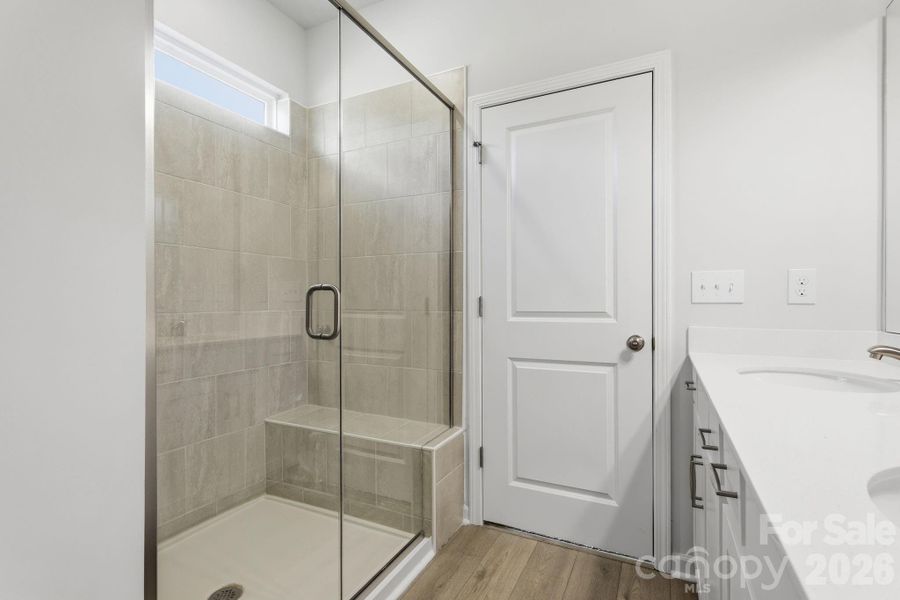 Primary Bath with Walk-in tile shower