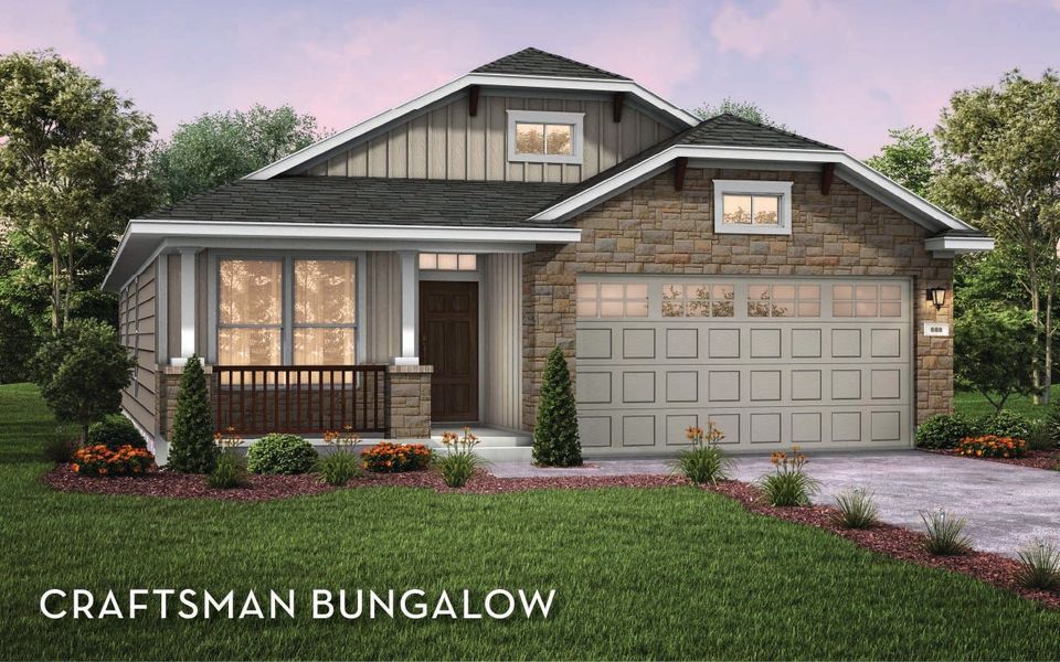 Front exterior of a new home in Sanctuary, Salado, TX, highlighting curb appeal (Image 12).