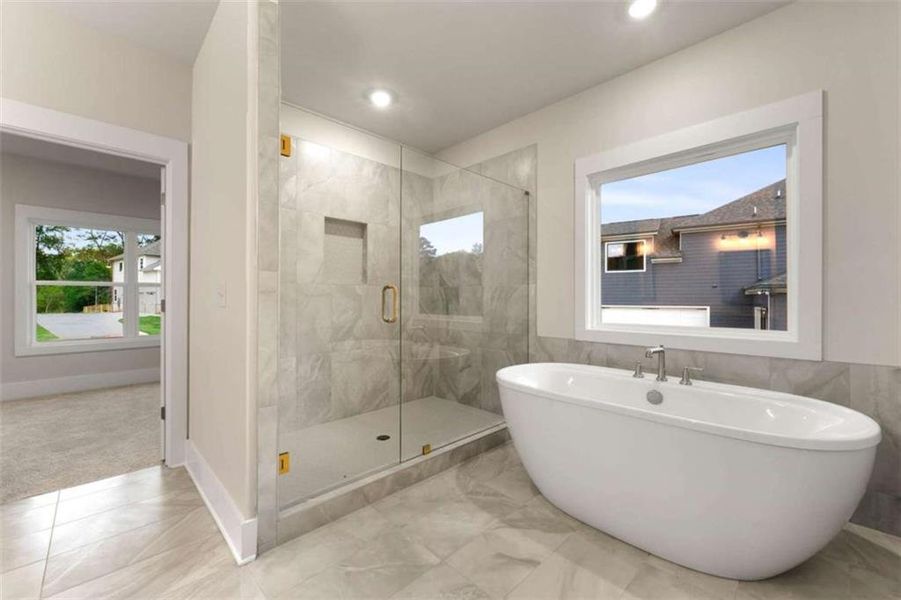 Furnished interior view inside a new home in Steeplechase, Hoschton (Image 17).