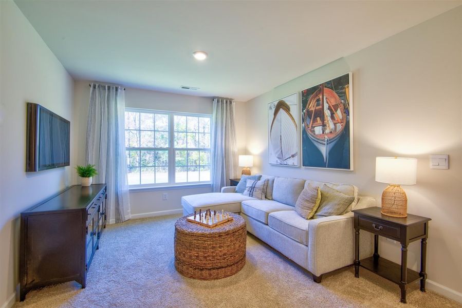 Representative furnished interior of a home built from the HAYDEN by D.R. Horton in Raven Ridge, Lexington (Image 34).