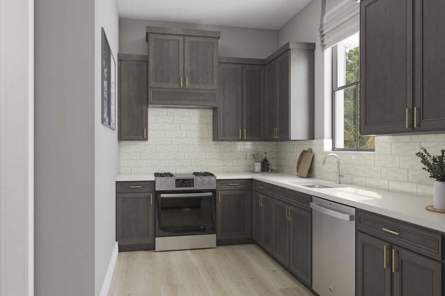 Furnished interior view inside a new home in Harvest Green 75′, Richmond (Image 12).