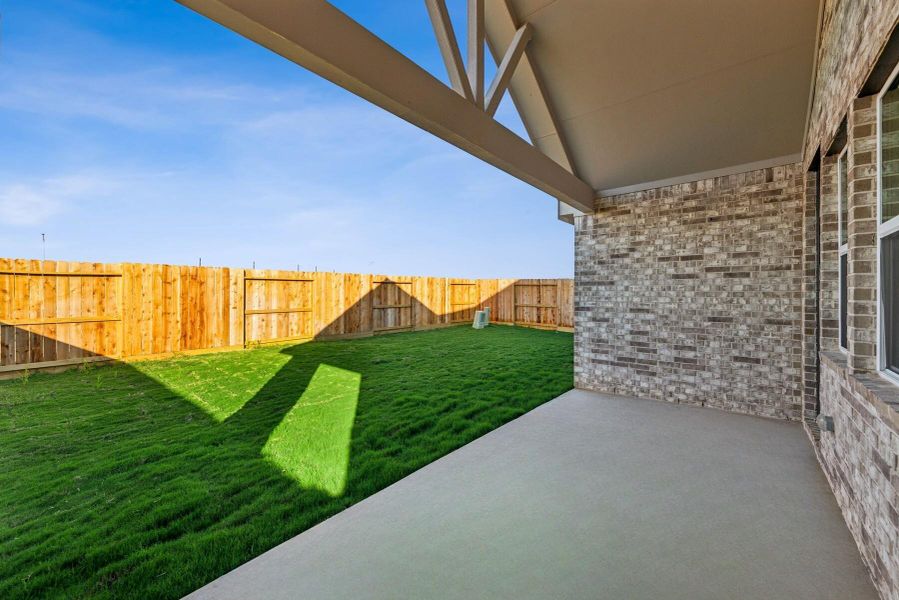 Relaxing covered patio