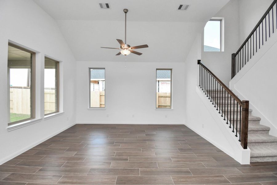 Spacious, unfurnished interior of a new home in 50' Traditional Homes at Elyson, Katy (Image 22). Spacious, unfurnished interior of a new home in 50' Traditional Homes at Elyson, Katy (Image 22).