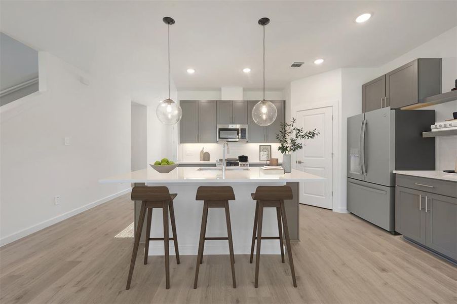 Furnished interior view inside a new home in Aspire at Reunion, Newark (Image 11).