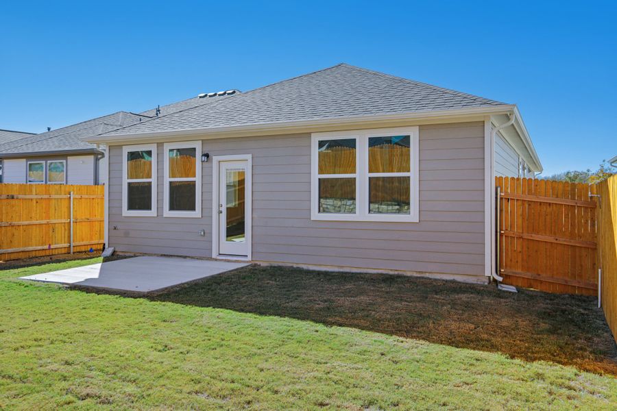 A house with a fence.