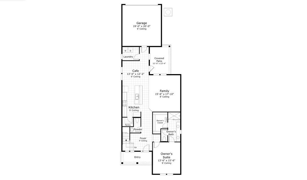2D floor plan layout for the The Clermont by Providence Homes (Florida) in Seabrook Village at Seabrook, Nocatee, FL (Image 3).