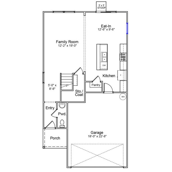 2D floor plan layout of this home in Bluefield, Lexington, SC (Image 3).