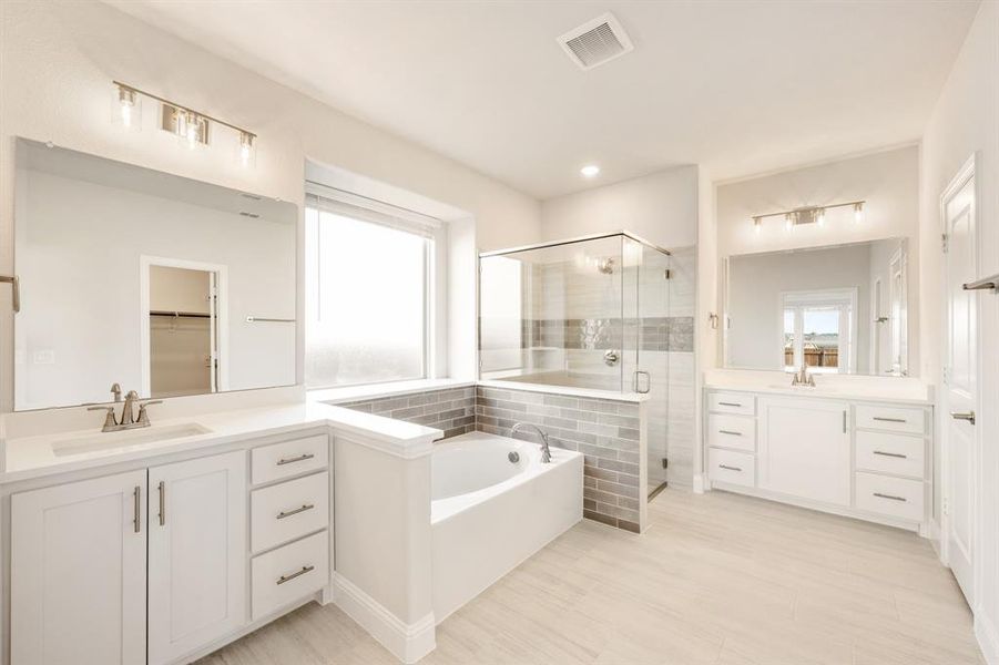 Furnished interior view inside a new home in Parks at Panchasarp Farms 65, Burleson (Image 15). Furnished interior view inside a new home in Parks at Panchasarp Farms 65, Burleson (Image 15).