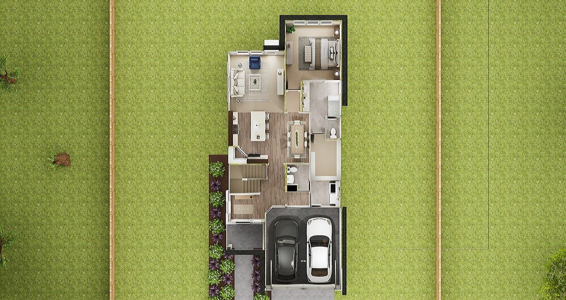 2D floor plan layout for the Avery by Tri Pointe Homes in The Meadows, Denton, TX (Image 4).