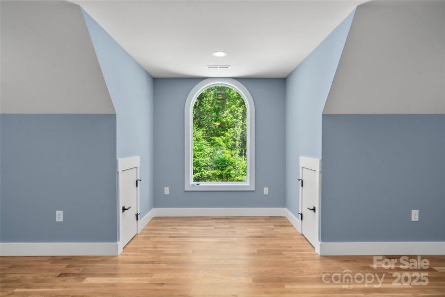 Even more storage in the eaves of the upper level recreation room