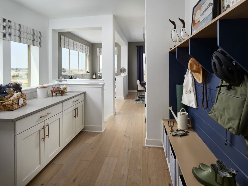 Representative furnished interior of a home built from the The Jadewood by David Weekley Homes in The Aurora Highlands The Signature, Aurora (Image 3).